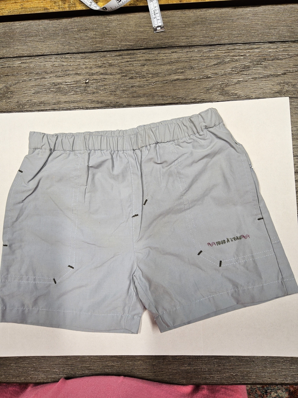 New Size 2Y Jacadi Light Gray Elastic Waist Kids Shorts